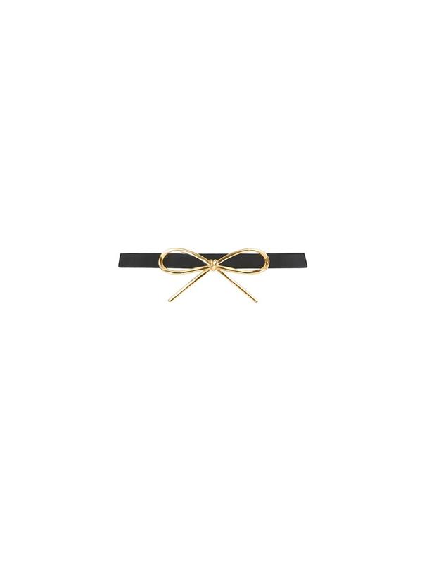 Tailored Leather Bow Belt