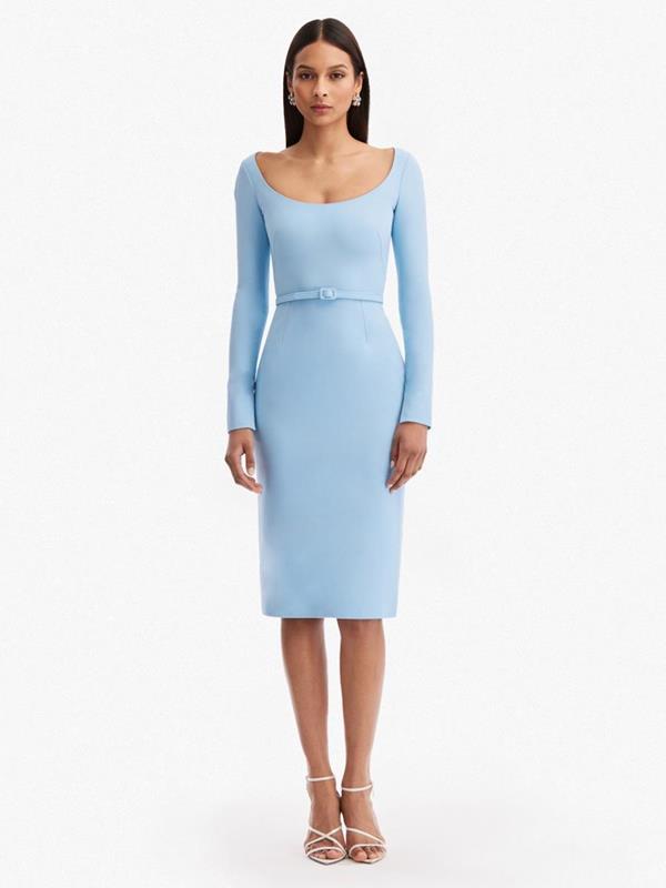 Scoop Neck Pencil Dress