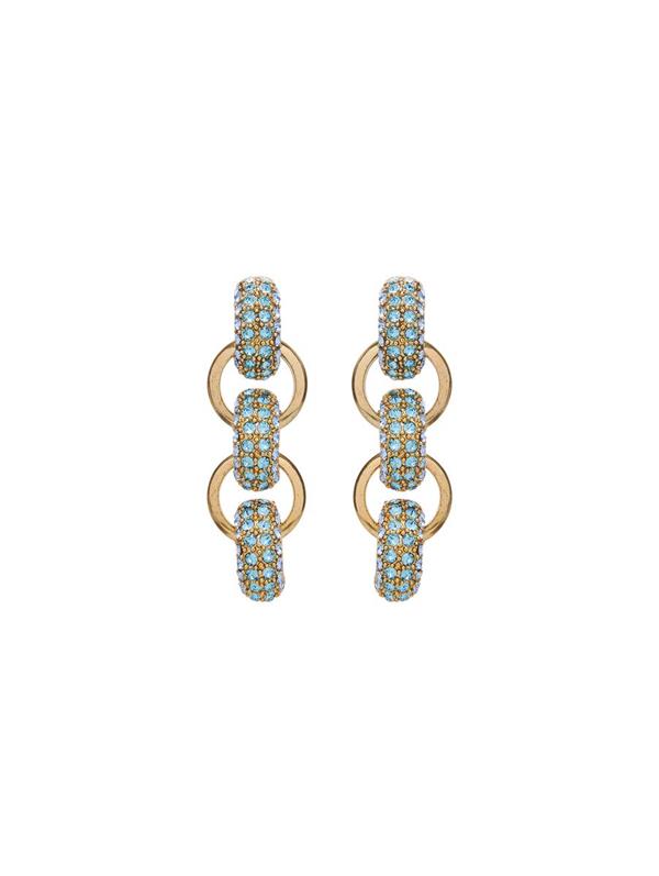 Pavé Crystal Link Drop Earrings