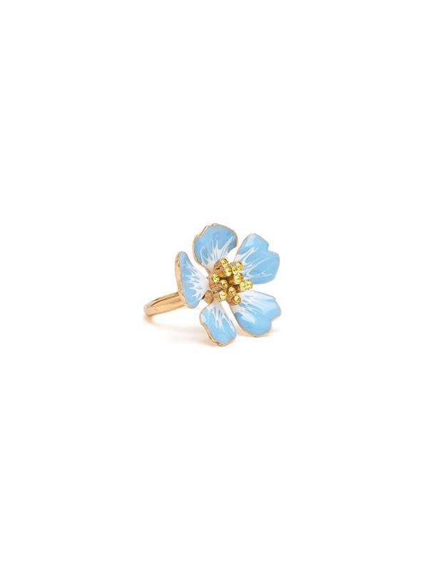 Large Hand-Painted Flower Ring