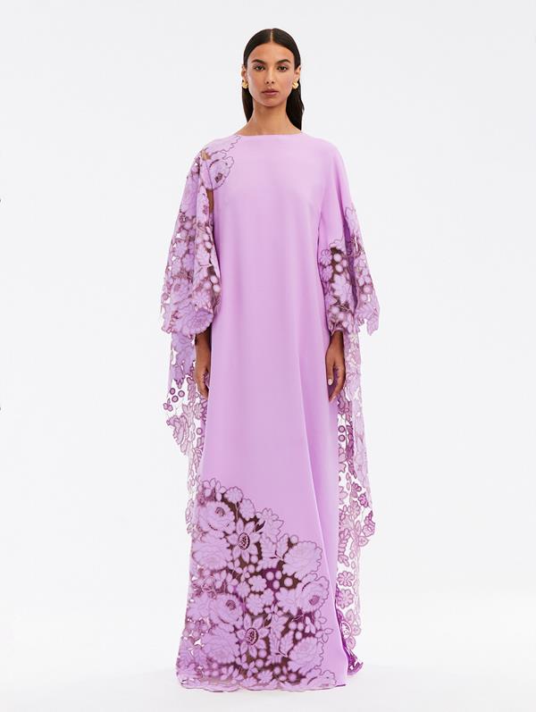 Mixed Botanical Embroidered Caftan