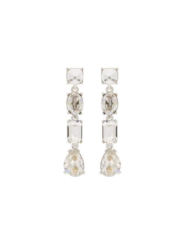 Oscar De La Renta Large Gallery Earrings In Crystal