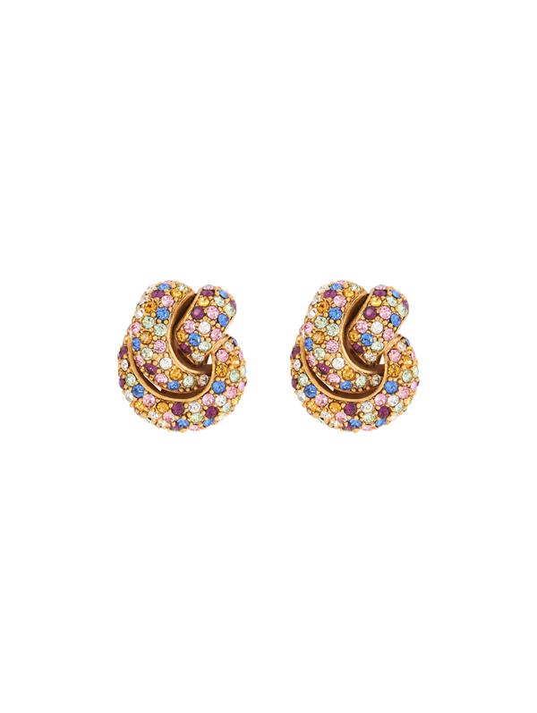 Shop Oscar De La Renta Love Knot Clip-on Earrings In Multi