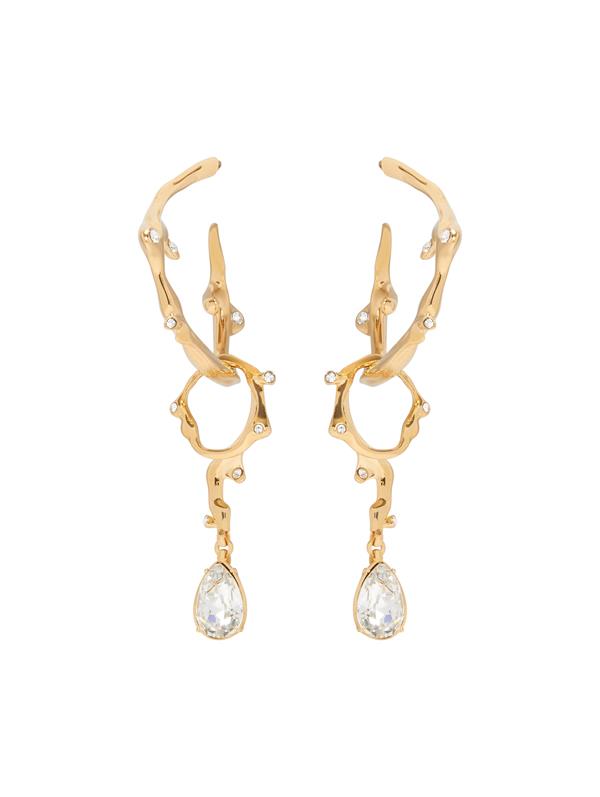 Shop Oscar De La Renta Branch Chandelier Earrings In Gold