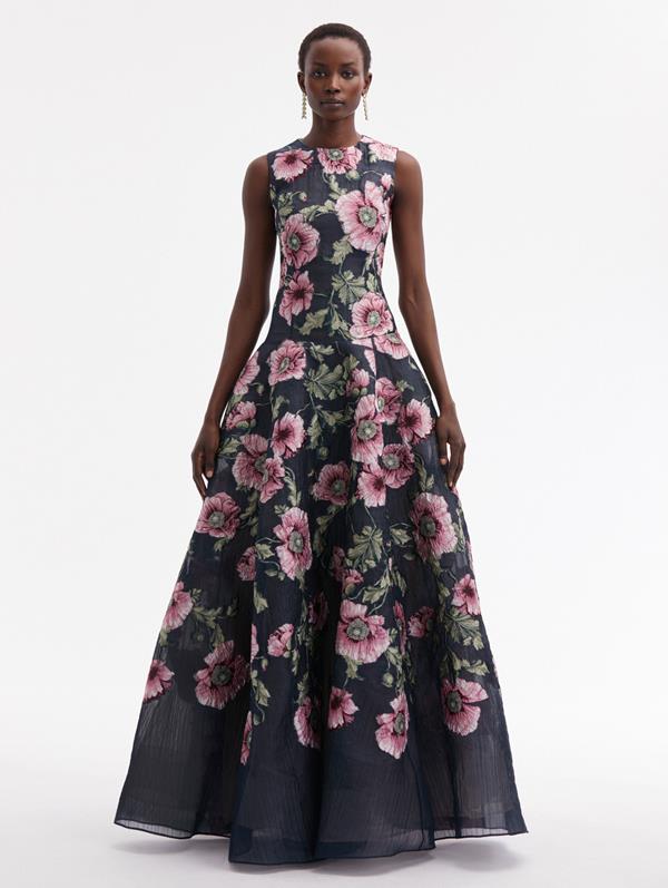 Degradé Poppy Fil Coupé Gown