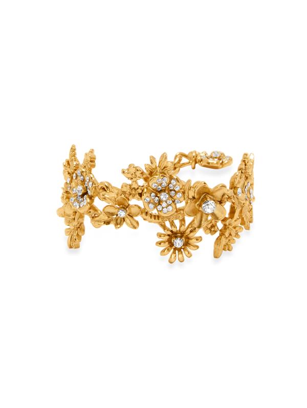 Shop Oscar De La Renta Flower Garden Bracelet In Gold