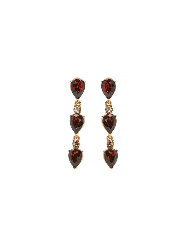 Triple Pear Drop Clip-On Earrings