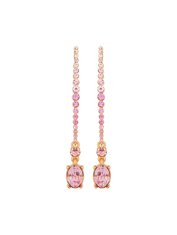 OSCAR DE LA RENTA MOON AND OVAL DROP EARRINGS 