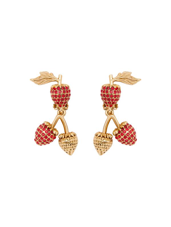 Berry Branch Clip-On Earrings