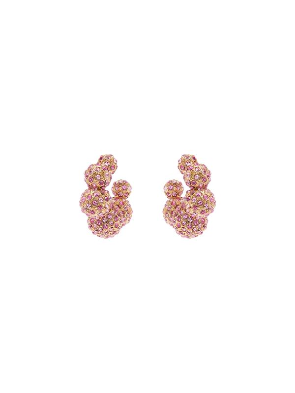 Crystal Sphere Hoop Earrings