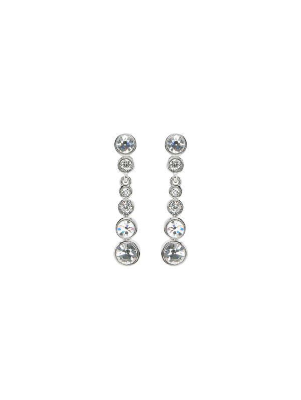 Round Stone Drop Clip-On Earrings