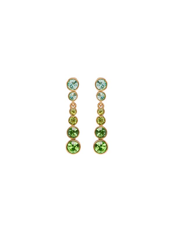 Round Stone Drop Clip-On Earrings
