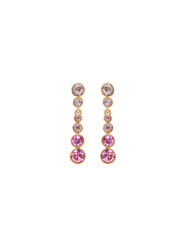 Round Stone Drop Clip-On Earrings