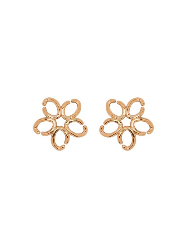 Small O Flower Earrings
