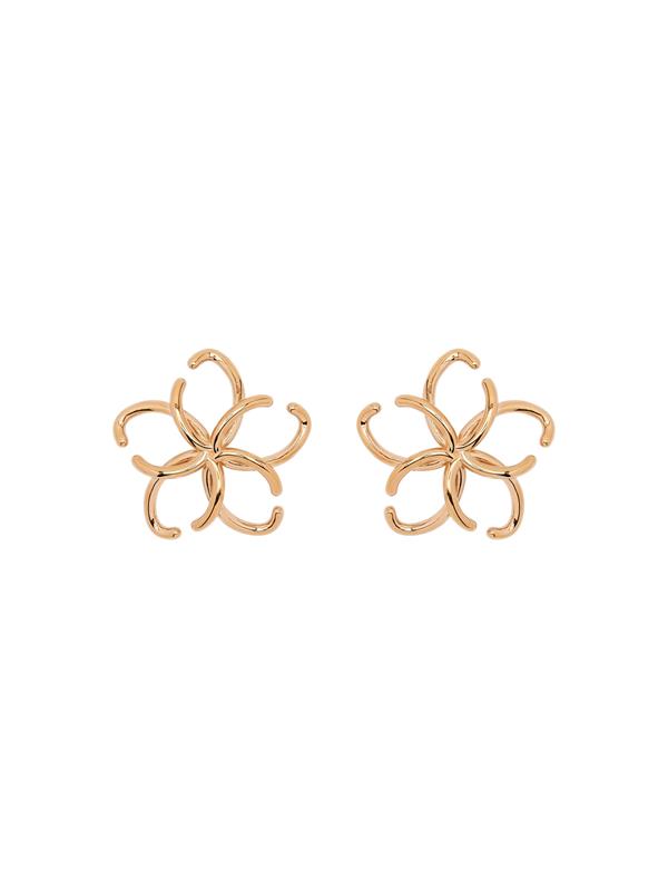 Large O Flower Earrings