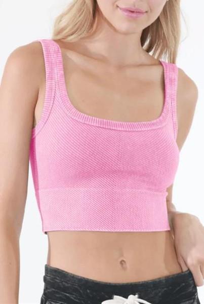 Vintage Chevron Crop Top