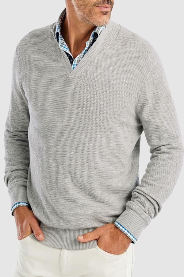 Belmore Collar Beed Stitched Sweater