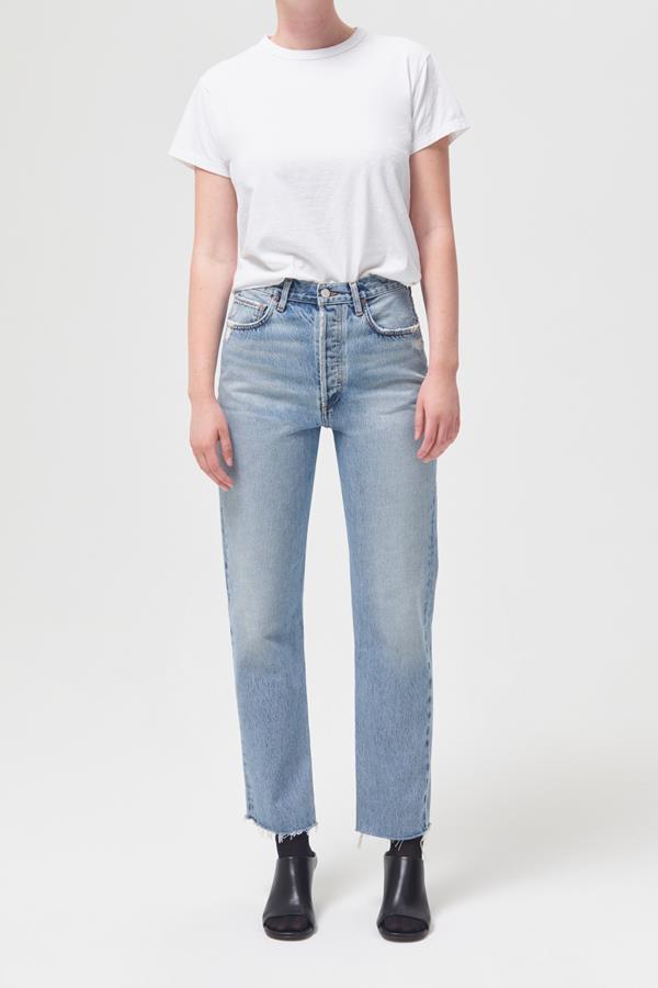 90's Pinch Waist High Rise Straight Leg Jean