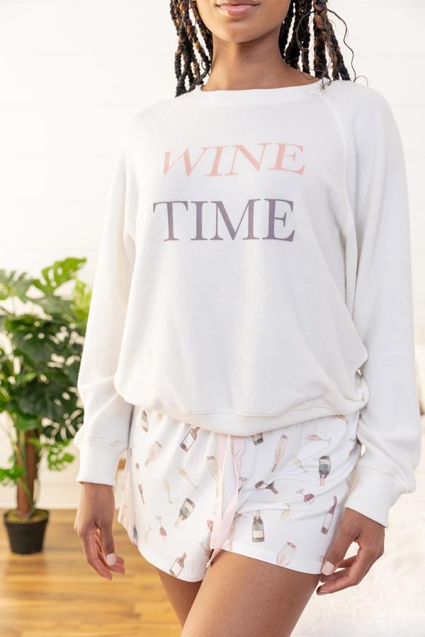 Wine Time Long Sleeve Top