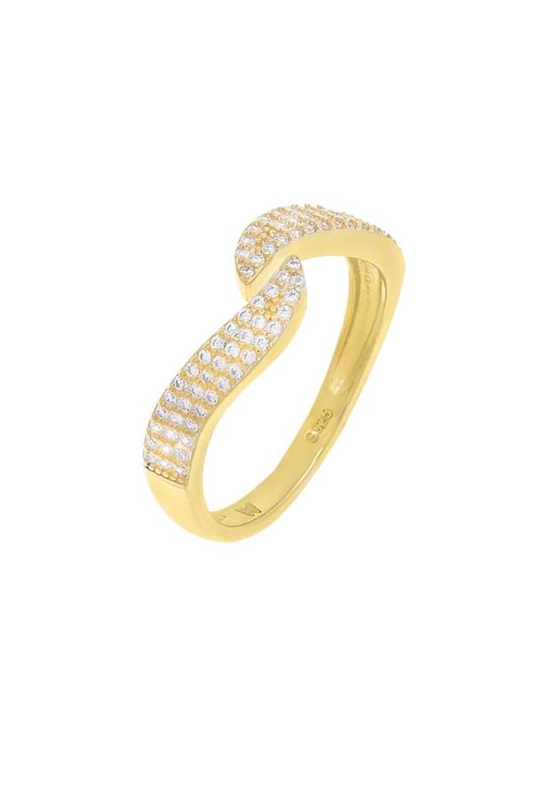Pave Wave Open Ring