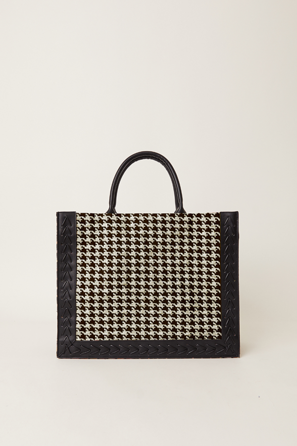 Allie Large Tote Houndstooth