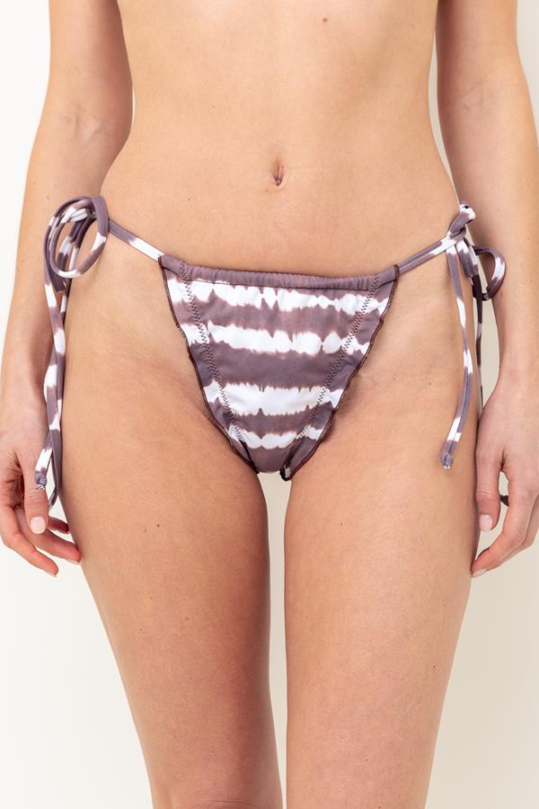 Taro Tie-Dye Tidal Side Tie Bikini Bottom