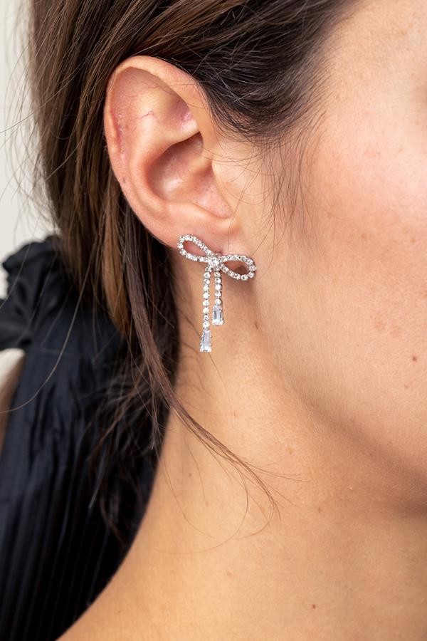 Diamond Bow Earring