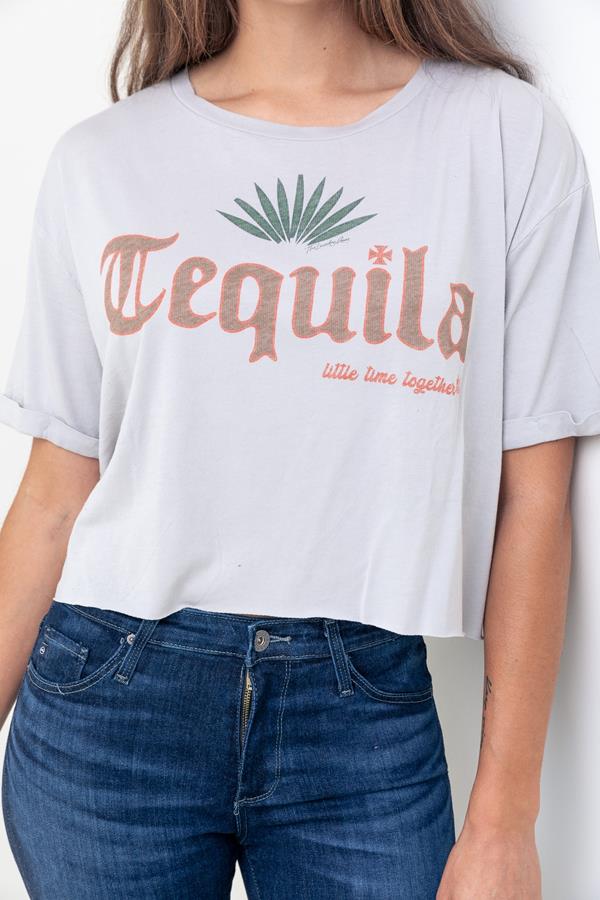 Tequila Oversized Cropped T-Shirt