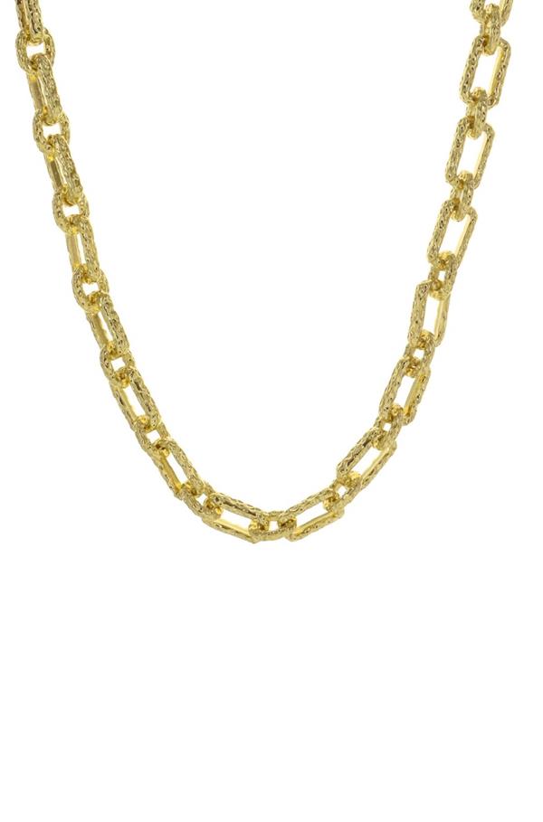 Gold Rectangle Link Neck