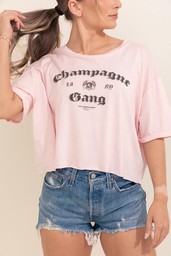 Champagne Gang Cropped Tee