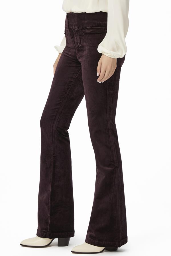 High Rise Lou Lou In Black Cherry Velvet