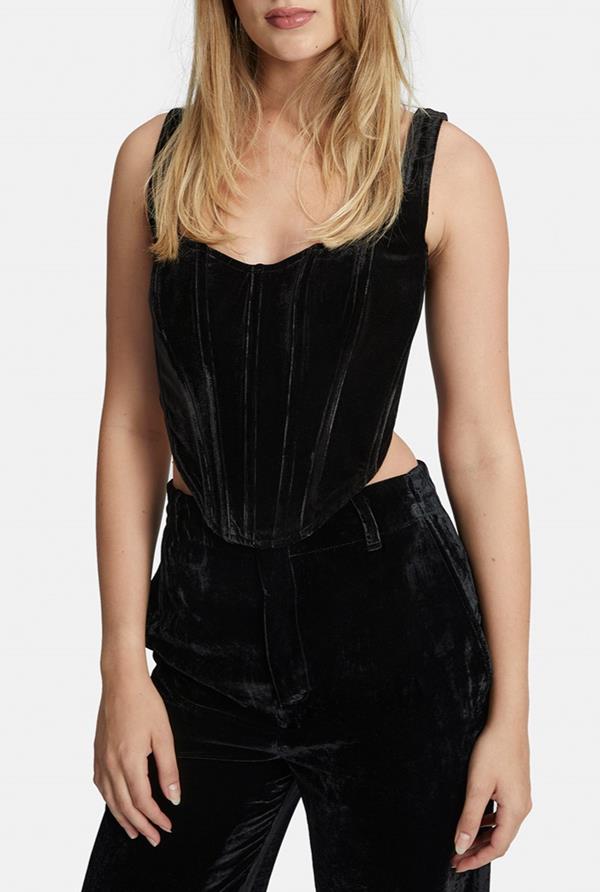 Fitted Velour Corset