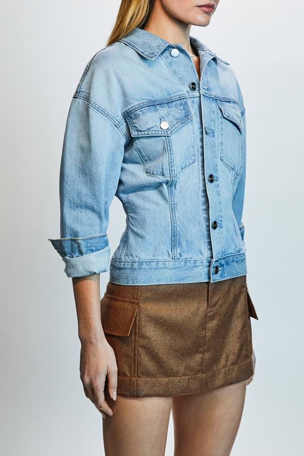 EmRata x AG Bell Hourglass Denim Trucker