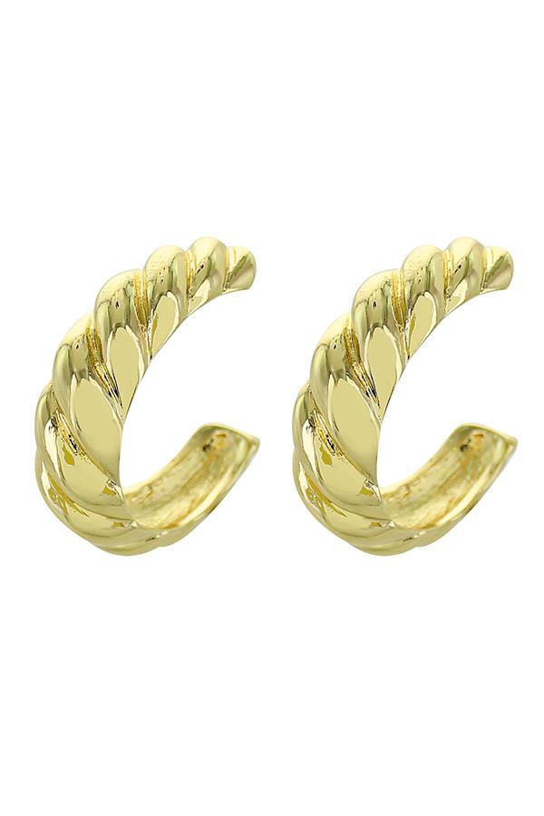 Twisted Gold Hoop