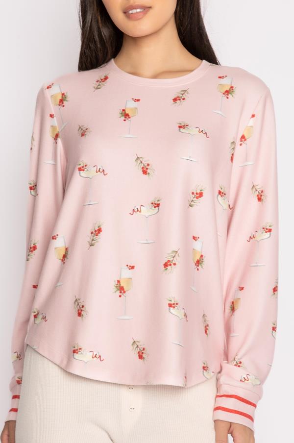 Cocktails Print Long Sleeve