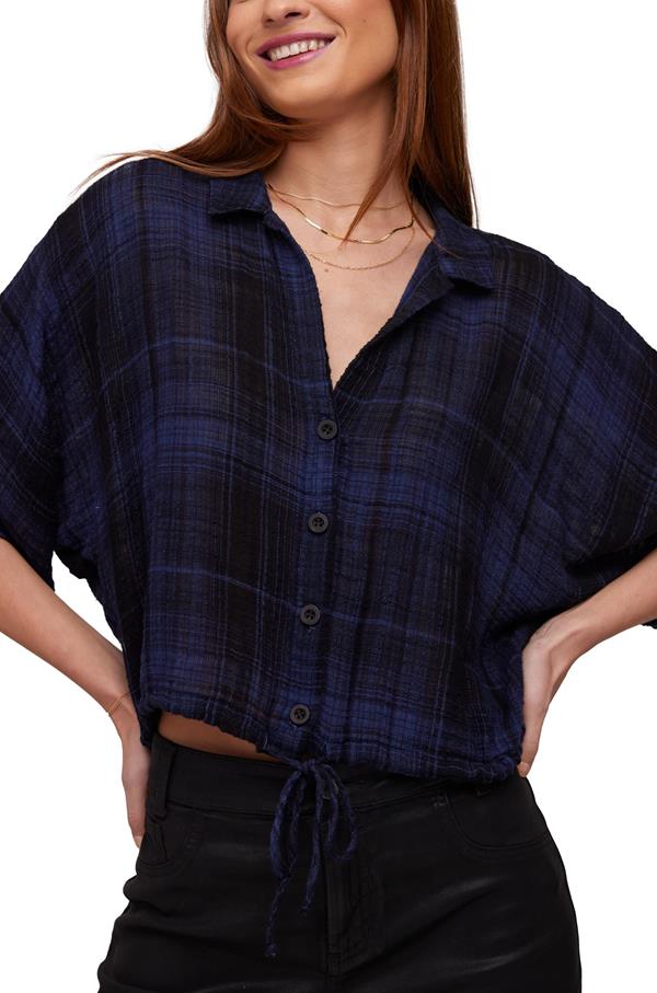 Overdye Tie Waist Shirt