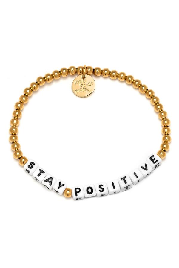 White-Stay Positive-Gold Plated