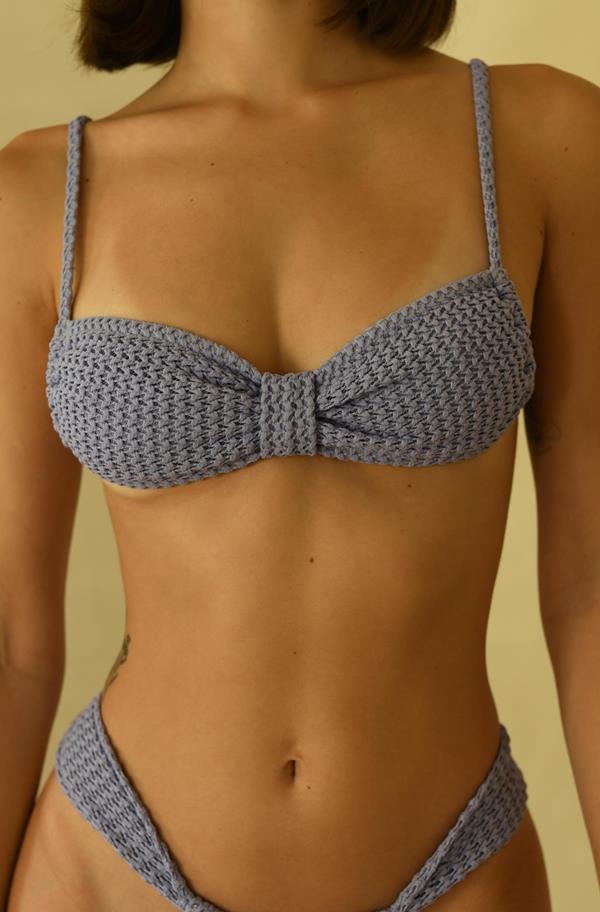 Lilac Crochet Devin Bikini Top