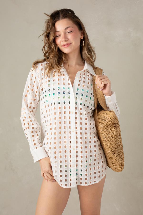 Bobi Button up Shirt Cover up