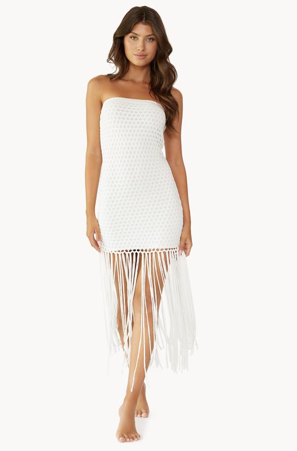 Vanessa Strapless Fringe Dress