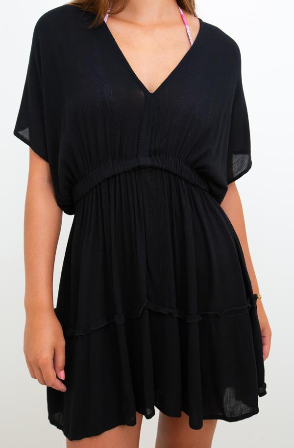 Plunging Gauze Cover-Up Dress