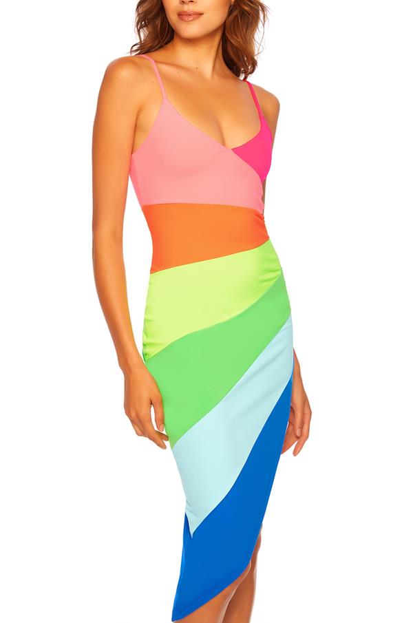 Colorblock String Dress