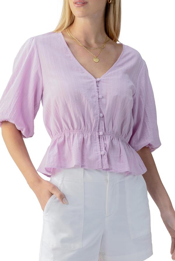 Eyelet Button Front