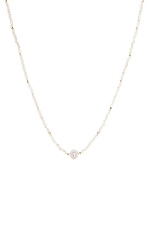 Crystal Necklace With Pearl