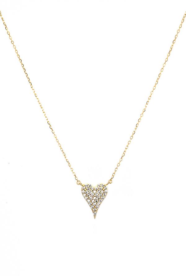 Pave Heart Necklace