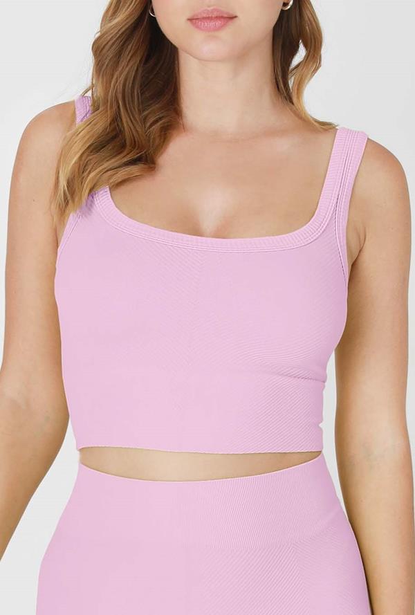 Chevron Rib Crop Top