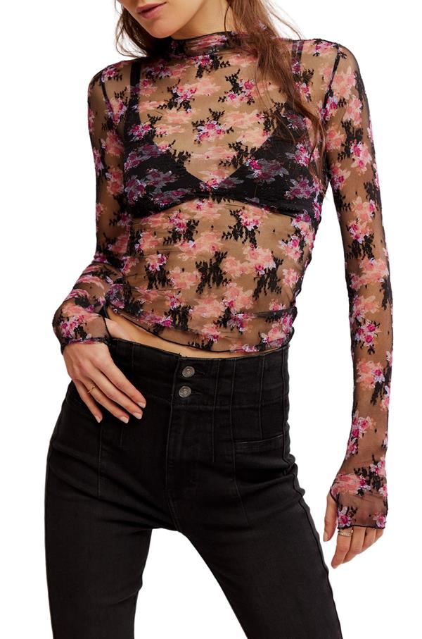 Printed Lady Lux Layering Top
