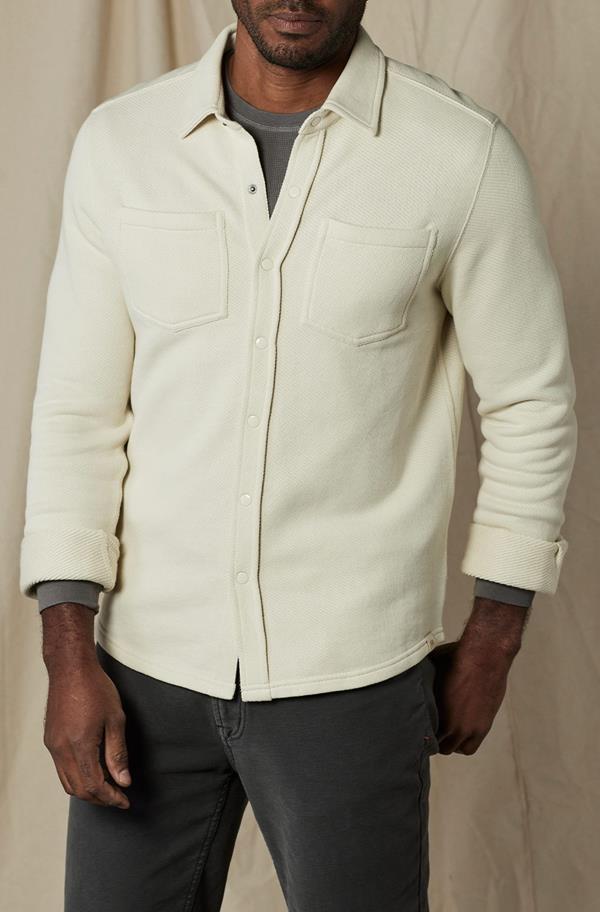 Looped Terry Button Up