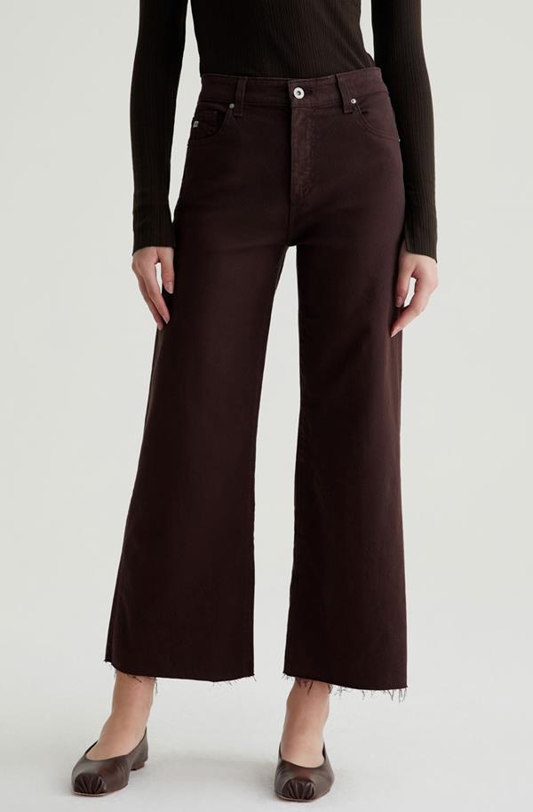 Saige Wide Leg Crop In Opal Stone