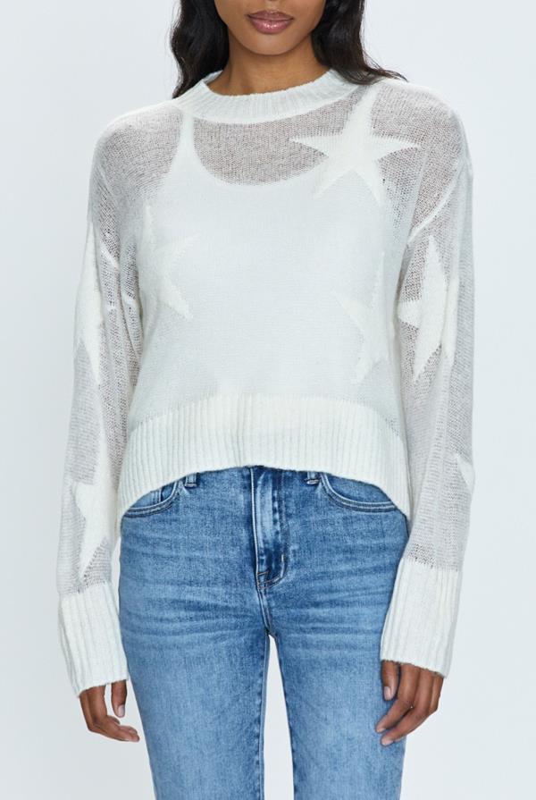 Joslyn Sheer Crewneck With Stars